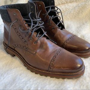 Johnston & Murphy Lace Up Leather Boots - Size 11